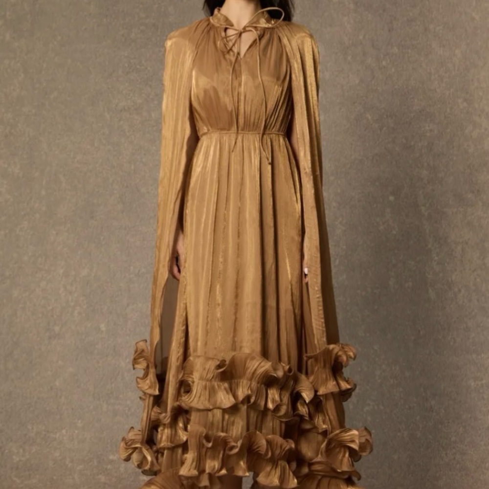 Elegant Brown Women's Dress